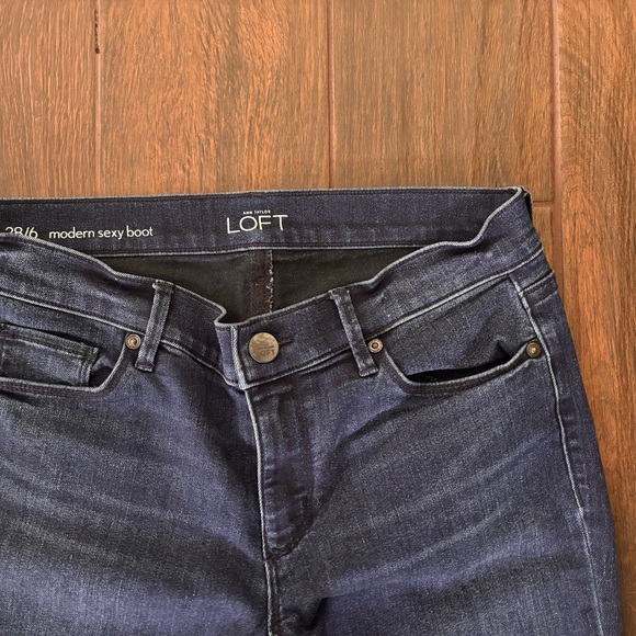 Ann Taylor LOFT 2pr Modern Boot Jeans 1pr Navy Chino Pants - Picture 5 of 9